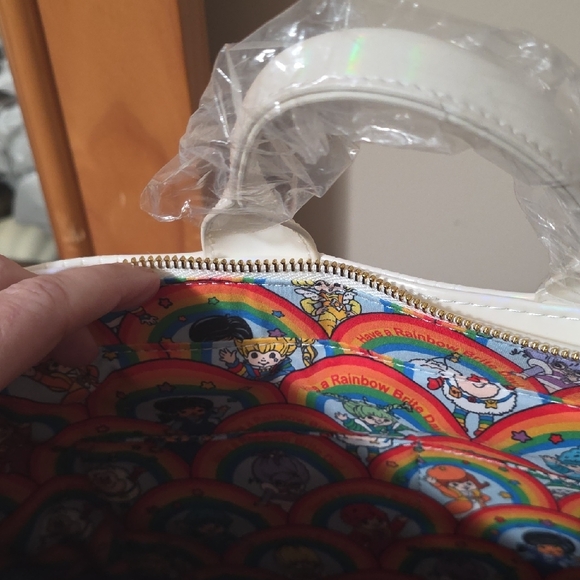 Loungefly White Embossed Rainbow Tote - Picture 5 of 8